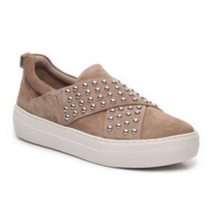 J. Slides Studded Suede Arley Sneakers